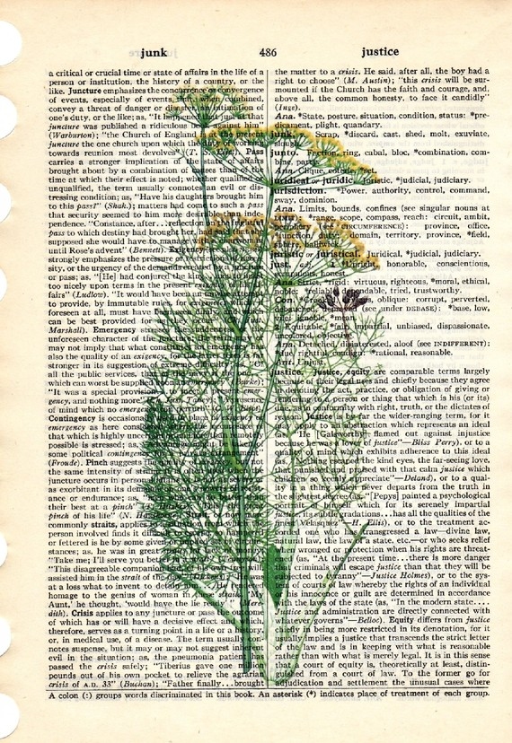Dictionary Book Page Art print Fennel herb