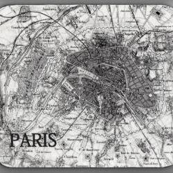 PARIS Map Vintage Image Mouse Pad