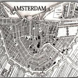 AMSTERDAM Map Vintage Image Mouse Pad